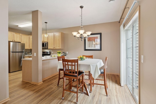 17829 66th Ave N, Maple Grove, MN 55311 - dining area with light wood finished floors and a chandelier