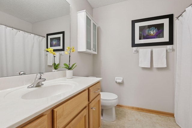 17829 66th Ave N, Maple Grove, MN 55311 - full bath with vanity, a textured ceiling, tile patterned floors, and curtained shower