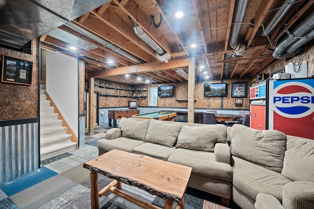 1439 Oakdale Ave W, Saint Paul, MN 55118 - living area featuring a bar and stairs