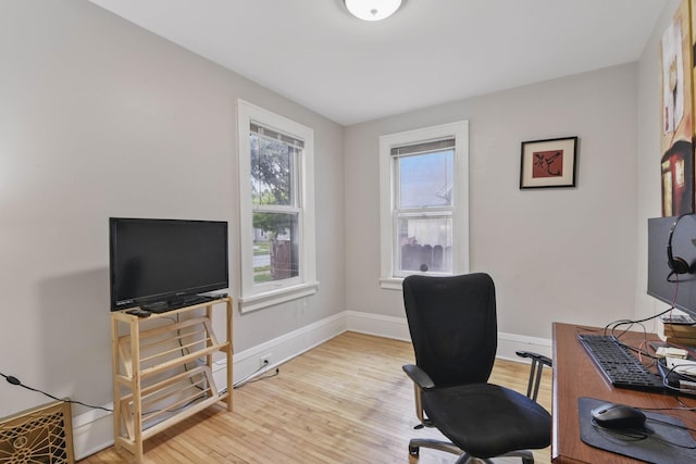 3314 Aldrich Ave N, Minneapolis, MN 55412 - office featuring light wood-type flooring and baseboards
