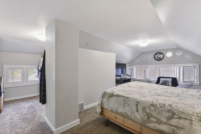 3314 Aldrich Ave N, Minneapolis, MN 55412 - bedroom with vaulted ceiling, carpet floors, and baseboards