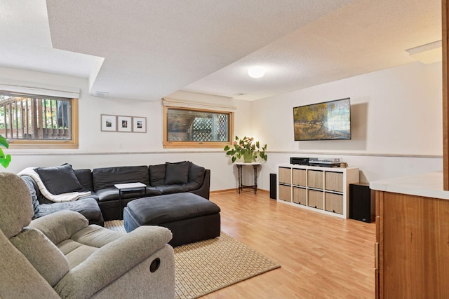 164 Wendy Ct, Shoreview, MN 55126 - living room with light wood finished floors and a textured ceiling