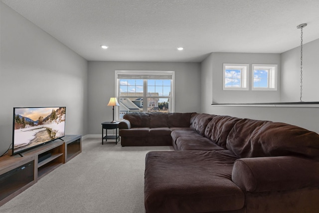 12946 Jewell Cir, Blaine, MN 55449 - carpeted living room featuring recessed lighting and baseboards