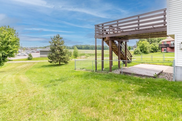 250 18th Ave SE, Saint Joseph, MN 56374 - view of yard with a deck and stairs