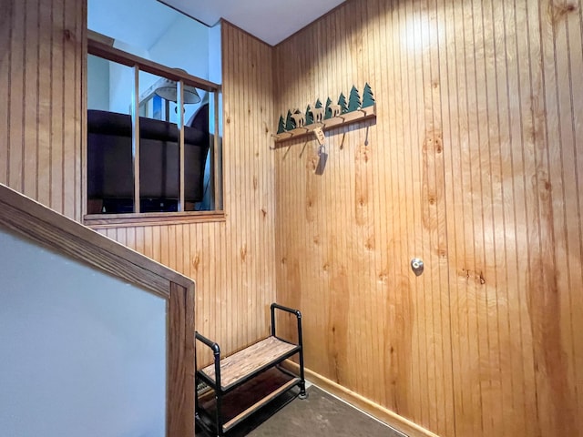 529 Moose Mountain Dr, Lutsen Twp, MN 55615 - interior space featuring wood walls