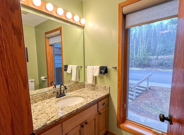 529 Moose Mountain Dr, Lutsen Twp, MN 55615 - bathroom with toilet and vanity