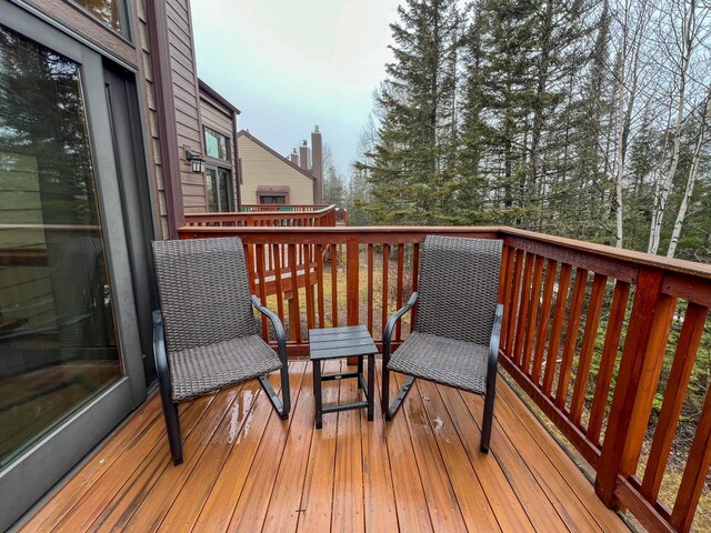 529 Moose Mountain Dr, Lutsen Twp, MN 55615 - view of wooden terrace