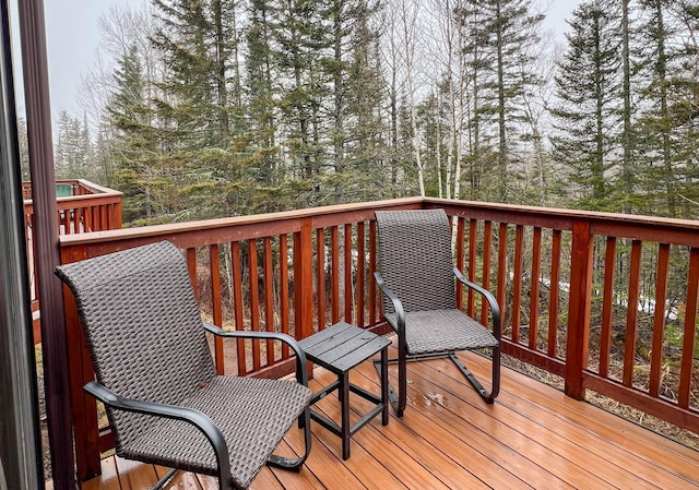 529 Moose Mountain Dr, Lutsen Twp, MN 55615 - view of wooden terrace