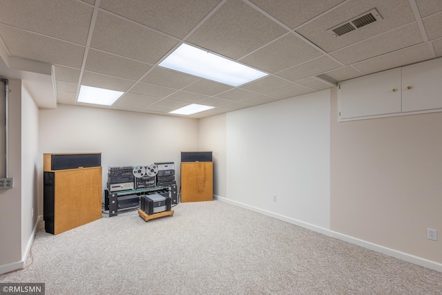 2226 Whispering Trl, Eagan, MN 55122 - finished basement featuring carpet floors, a paneled ceiling, and baseboards