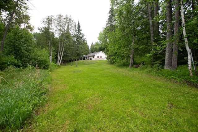 10547 Vermeil Dr NE, Deer River, MN 56636 - view of grassy yard featuring a view of trees