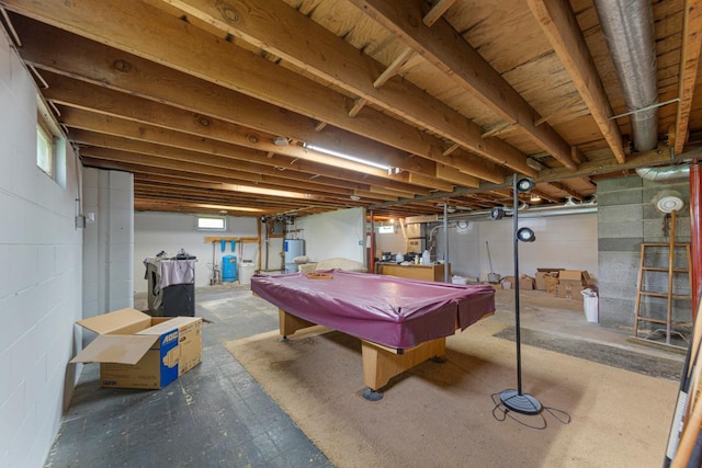 51343 20th Ave, Kenyon Twp, MN 55946 - playroom with water heater and billiards table
