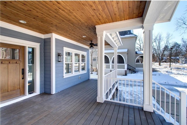 TBB403 College St, Northfield, MN 55057 - snow covered deck with covered porch