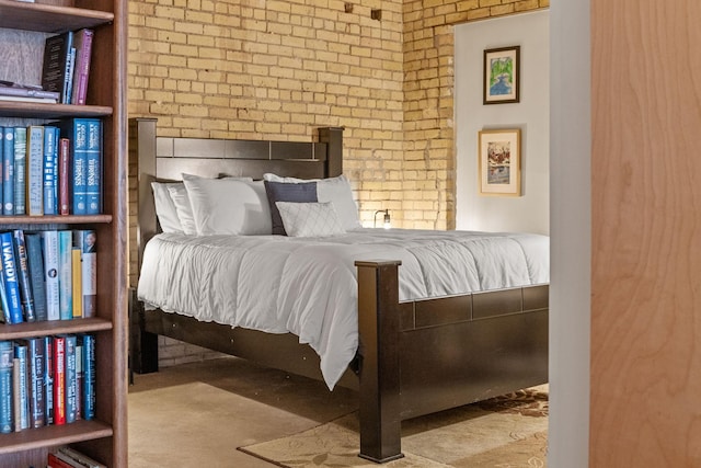 406 Wacouta St Unit 601, Saint Paul, MN 55101 - bedroom with brick wall