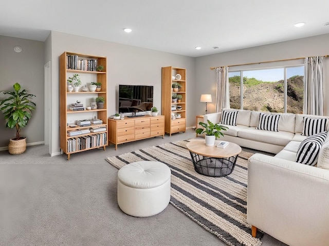 15981 Finale Ave N, Hugo, MN 55038 - living room with carpet flooring, baseboards, and recessed lighting