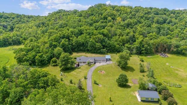 N1931 110th St, Union Twp, WI 54761 - view from above of property with a heavily wooded area