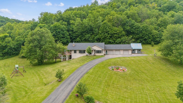 N1931 110th St, Union Twp, WI 54761 - view of subject property with a heavily wooded area