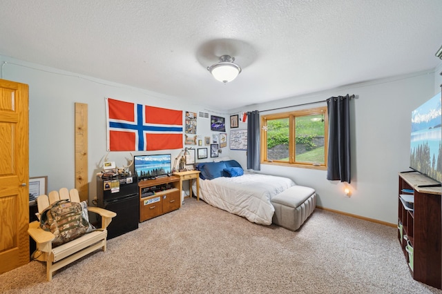 N1931 110th St, Union Twp, WI 54761 - carpeted bedroom featuring a textured ceiling