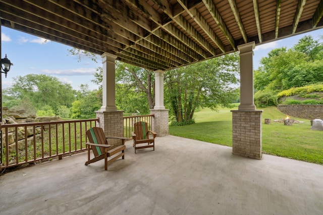 N1931 110th St, Union Twp, WI 54761 - covered porch with a yard