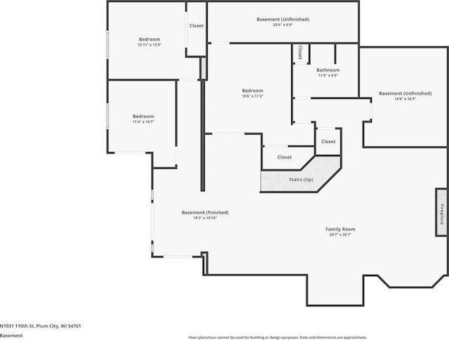 N1931 110th St, Union Twp, WI 54761 - view of room layout