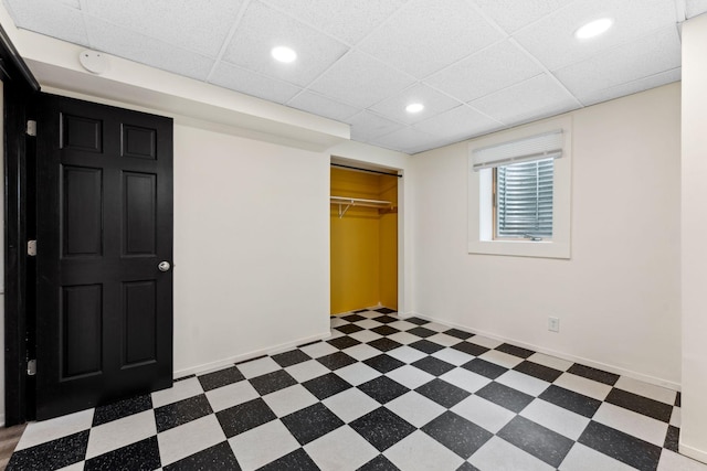 5257 27th Ave S, Minneapolis, MN 55417 - unfurnished bedroom featuring dark floors, recessed lighting, baseboards, and a closet