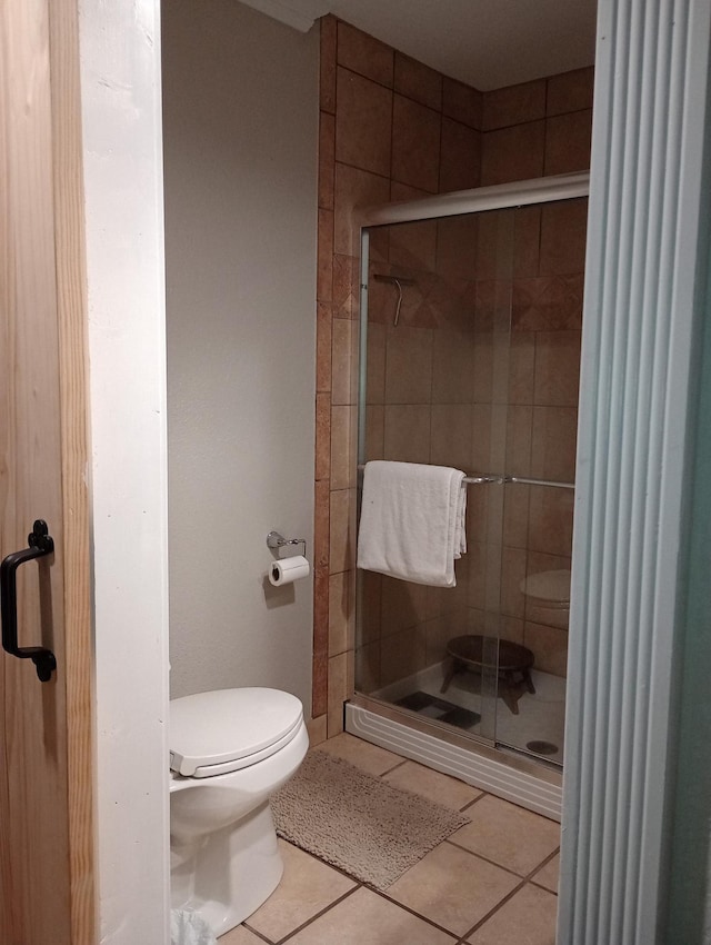 232 2nd St NW, Menahga, MN 56464 - full bathroom featuring tile patterned flooring and a stall shower