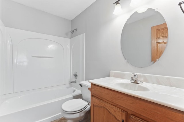 11001 Quincy Blvd NE, Blaine, MN 55434 - bathroom featuring vanity, toilet, and shower / bath combination
