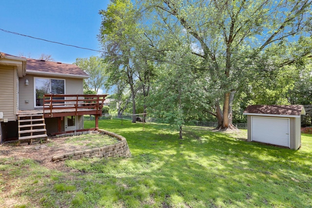11001 Quincy Blvd NE, Blaine, MN 55434 - view of yard with a wooden deck and stairs