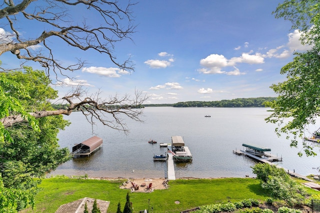 3850 Lone Cedar Ln, Chanhassen, MN 55318 - dock area featuring a water view