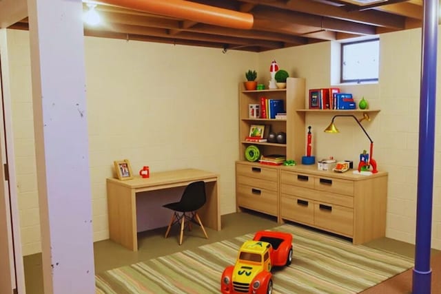 145 Robie St W, Saint Paul, MN 55107 - game room featuring concrete block wall