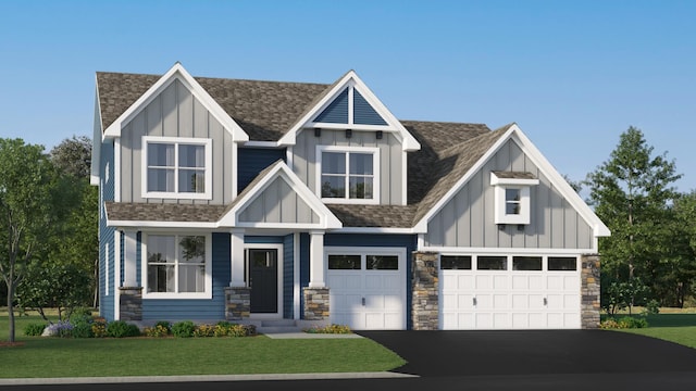 3031 Sugar Maple Dr, Chaska, MN 55318 - craftsman-style home featuring board and batten siding, a garage, and driveway
