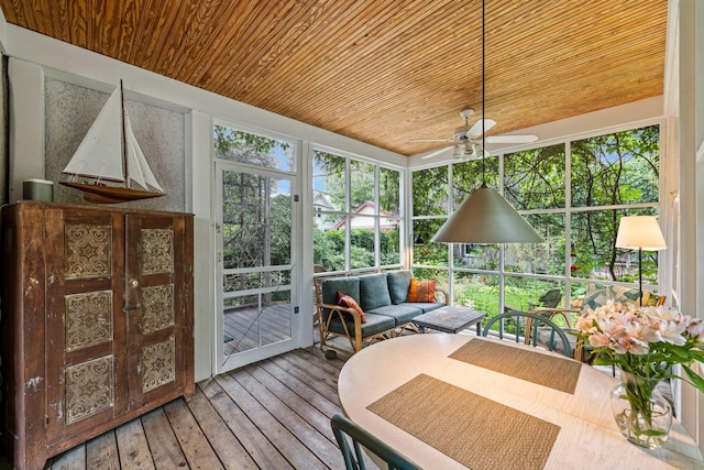 4817 Emerson Ave S, Minneapolis, MN 55419 - sunroom / solarium featuring ceiling fan and an outdoor living space