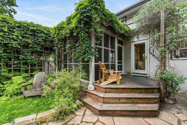 4817 Emerson Ave S, Minneapolis, MN 55419 - wooden terrace featuring a sunroom