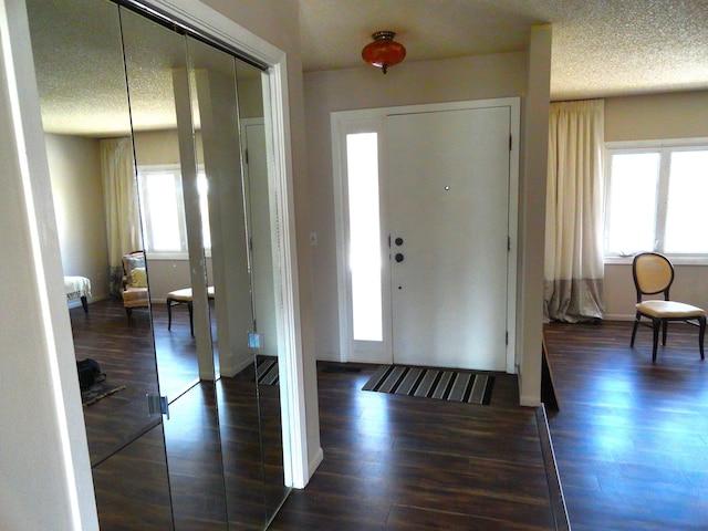 9540 24th Ave N, Plymouth, MN 55441 - entrance foyer featuring wood finished floors, a textured ceiling, and baseboards
