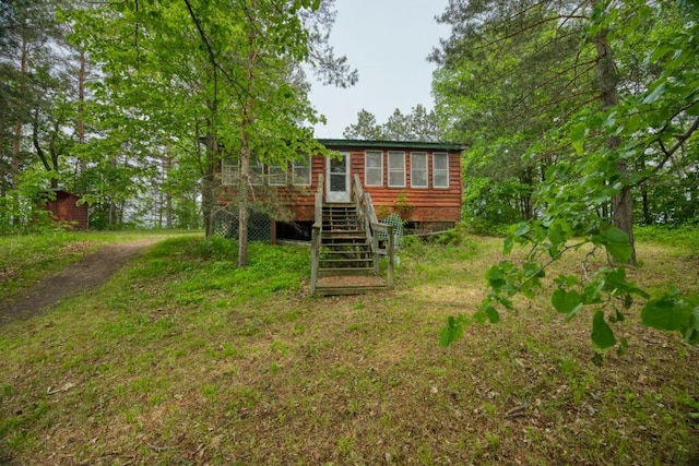 30901 Sunny Beach Rd, Grand Rapids, MN 55744 - back of house featuring stairs