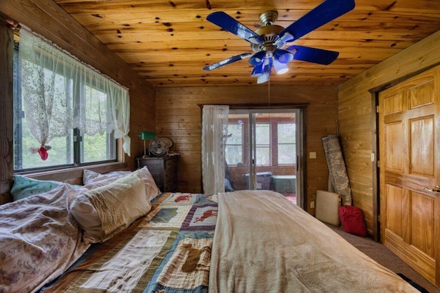 30901 Sunny Beach Rd, Grand Rapids, MN 55744 - bedroom with wooden ceiling and wooden walls