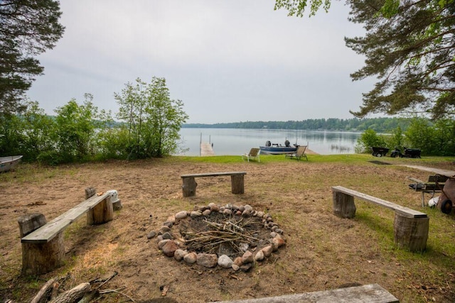 30901 Sunny Beach Rd, Grand Rapids, MN 55744 - surrounding community featuring a water view and a dock