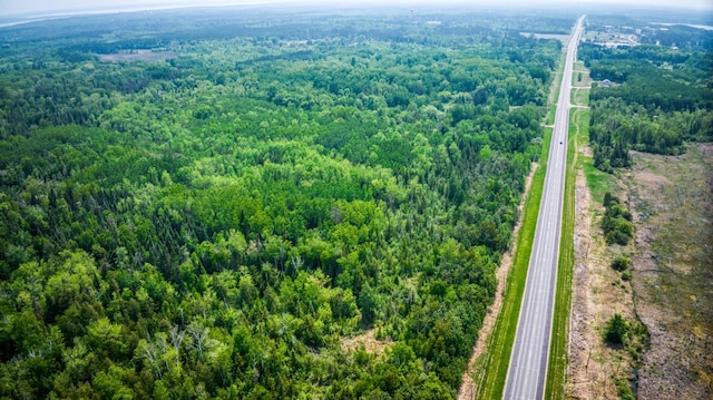 15989 Lost Oaks Dr SE, Cass Lake, MN 56633 - bird's eye view of a heavily wooded area and a main thoroughfare