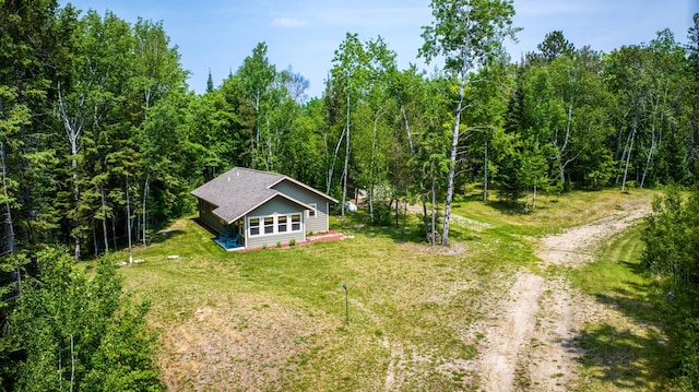15989 Lost Oaks Dr SE, Cass Lake, MN 56633 - view from above of property with a heavily wooded area