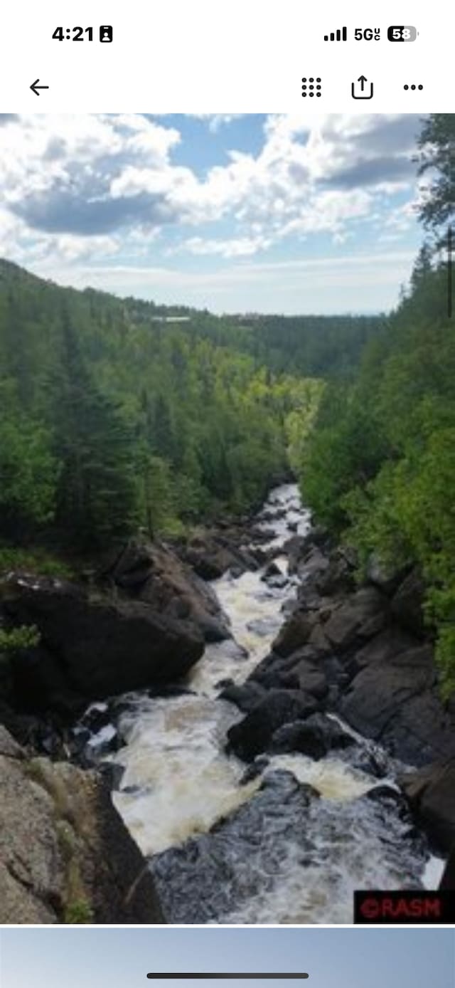 122 Bridge Run Ln Unit A, Lutsen Twp, MN 55615 - water view with a heavily wooded area