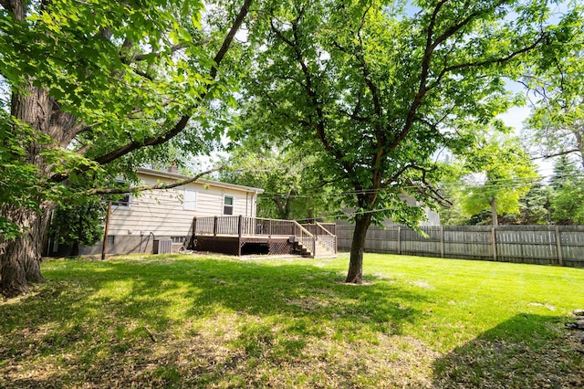 618 Park St, Alexandria, MN 56308 - view of yard with a deck and cooling unit