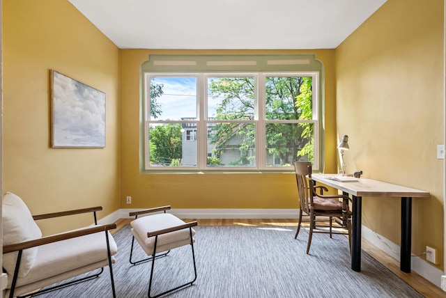 1112 25th St Unit 203, Minneapolis, MN 55405 - office area with wood finished floors and baseboards