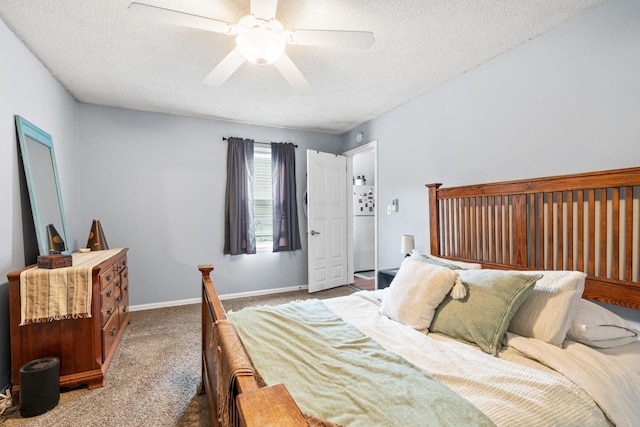 662 24th Ave NE, Minneapolis, MN 55418 - carpeted bedroom with a textured ceiling and a ceiling fan