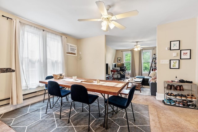 662 24th Ave NE, Minneapolis, MN 55418 - dining space featuring carpet flooring and ceiling fan