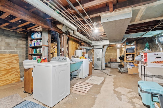 662 24th Ave NE, Minneapolis, MN 55418 - unfinished below grade area with separate washer and dryer, water heater, and heating unit