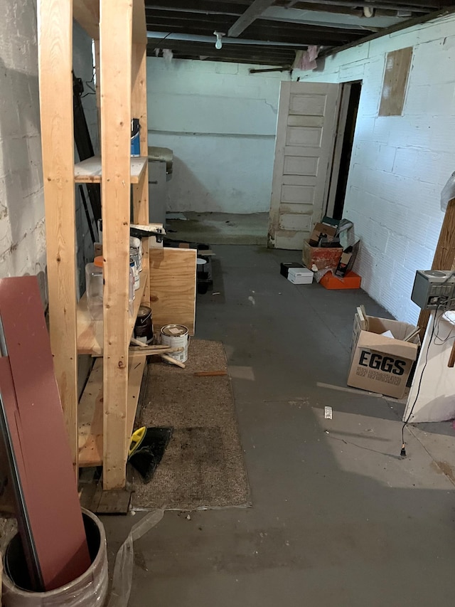 845 12th St, Windom, MN 56101 - unfinished basement with concrete block wall