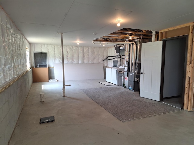 7850 Lachman Ave NE, Otsego, MN 55301 - unfinished below grade area featuring washing machine and clothes dryer and heating unit