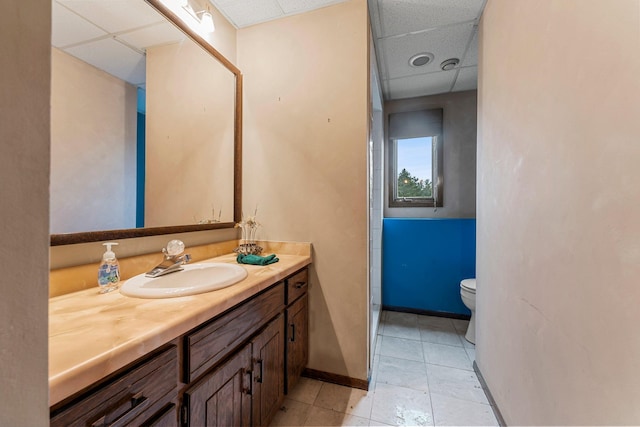 7567 Lent Trl, Lent Twp, MN 55079 - bathroom featuring a paneled ceiling and vanity