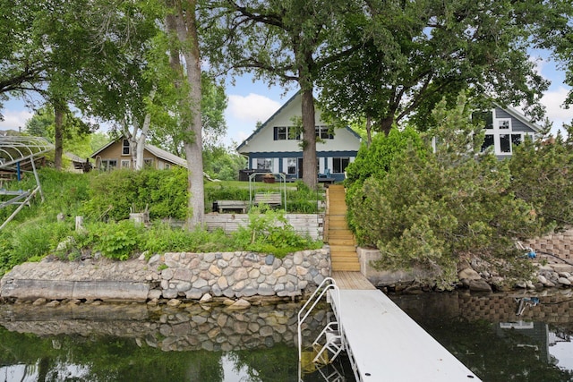 3886 Eagle Rd, Willmar, MN 56201 - dock featuring stairway and a water view