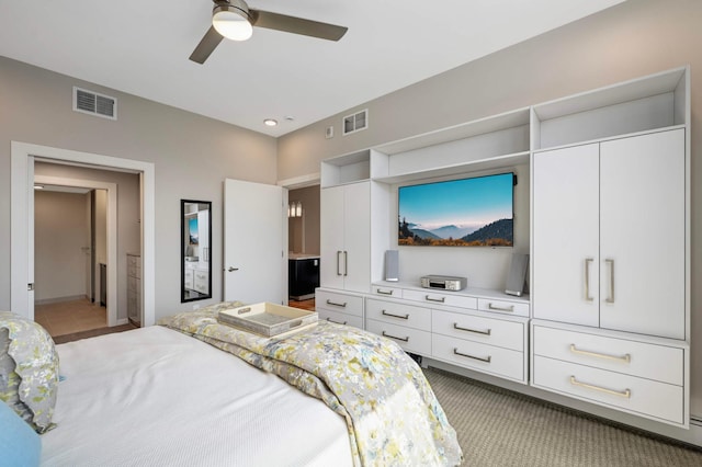 1240 2nd St Unit 1120, Minneapolis, MN 55415 - bedroom featuring light carpet and ceiling fan