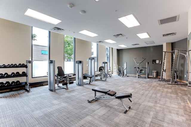 1240 2nd St Unit 1120, Minneapolis, MN 55415 - gym with light colored carpet and expansive windows